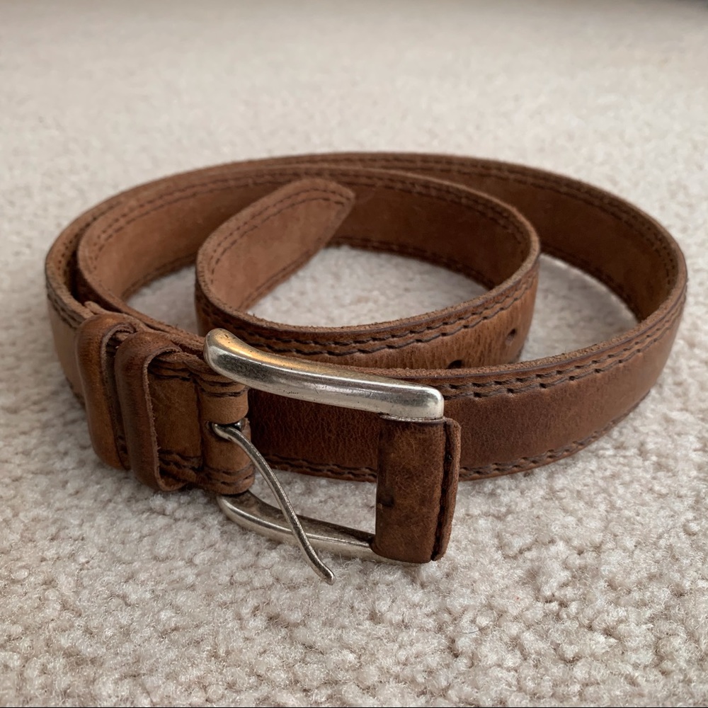 Orciani Men’s Belt with Brass Buckle